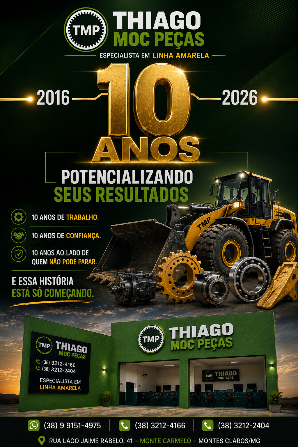 Fachada da Thiago Moc Peças na arte comemorativa