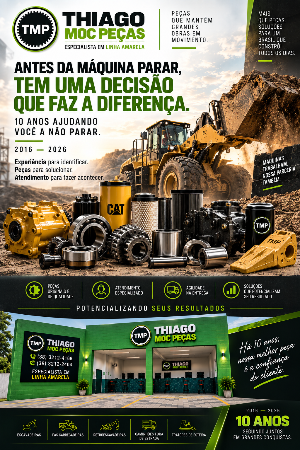 Campanha Thiago Moc Peças: peças que mantêm grandes obras em movimento